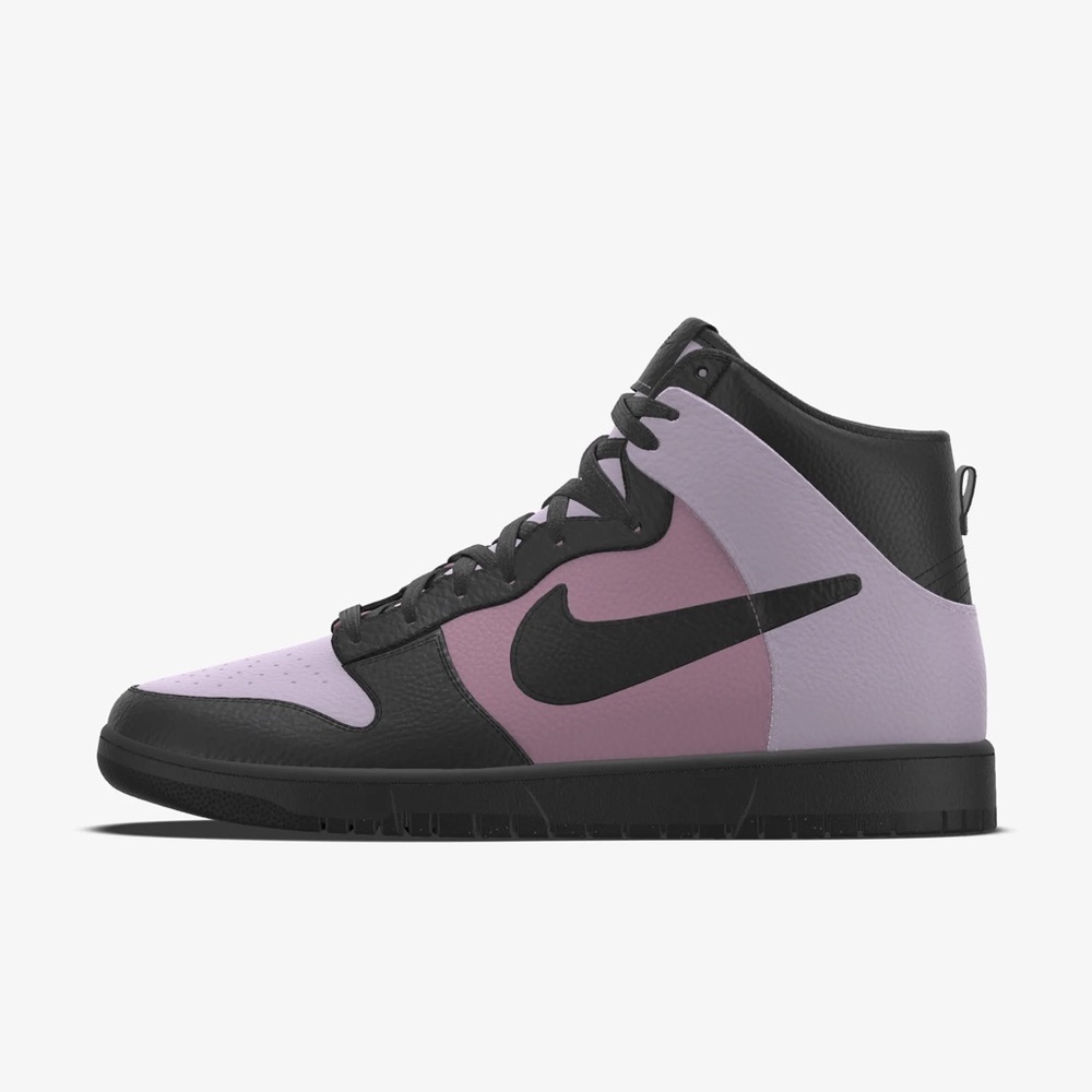 Nike Black and Pink High-Top Sneakers
